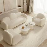 Contemporary Bubble Back Sofa Set | Statement Piece for Modern Interiors مجموعة كنب عصري بتصميم ظهر فقاعي كقطعة ديكور مركزية
