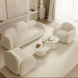 Contemporary Bubble Back Sofa Set | Statement Piece for Modern Interiors مجموعة كنب عصري بتصميم ظهر فقاعي كقطعة ديكور مركزية